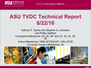 ASU TVDC Technical Report 6/22/10