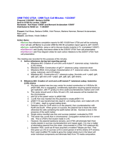 UNM TVDC UTSA - UNM Tech Call Minutes: 1/23/2007