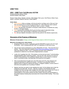 UNM TVDC  ASU - UNM Tech Call Minutes 6/27/06