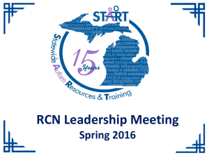 RCN Leadership Meeting Spring 2016