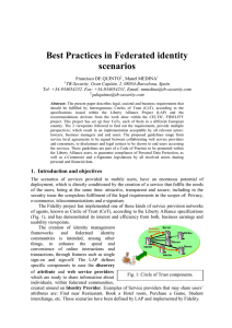 Best Practices in Federated identity scenarios