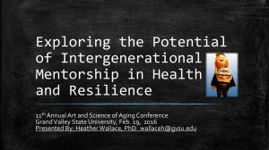 Exploring the Potential of Intergenerational Mentorship in Health and Resilience