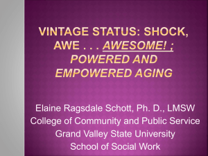 Elaine Ragsdale Schott, Ph. D., LMSW Grand Valley State University