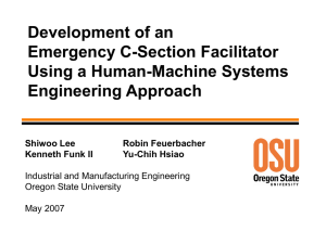 Development of an Emergency C-Section Facilitator Using a Human-Machine Systems Engineering Approach