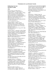 Publications for Luis Salvador-Carulla Publications for Luis Salvador-Carulla