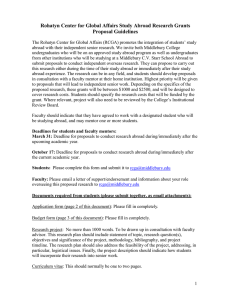 Rohatyn Center for Global Affairs Study Abroad Research Grants Proposal Guidelines