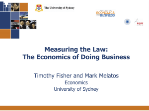 Measuring the Law: The Economics of Doing Business Economics