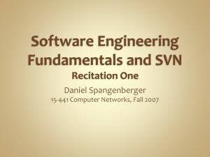 Daniel Spangenberger 15-441 Computer Networks, Fall 2007