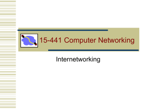 15-441 Computer Networking Internetworking