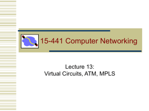 15-441 Computer Networking Lecture 13: Virtual Circuits, ATM, MPLS