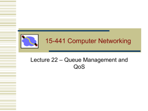 15-441 Computer Networking – Queue Management and Lecture 22 QoS