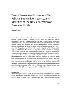 Youth, Europe and the Nation: The Political Knowledge, Interests and