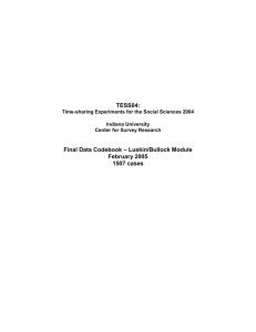 TESS04: – Luskin/Bullock Module Final Data Codebook