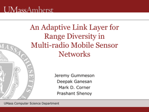 An Adaptive Link Layer for Range Diversity in Multi-radio Mobile Sensor Networks