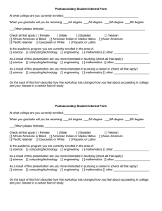Postsecondary Student Interest Form  At what college are you currently enrolled:______________________________________________