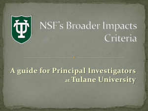A guide for Principal Investigators Tulane University at