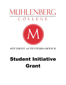 Student Initiative Grant Student Activities Office