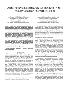 Open Framework Middleware for Intelligent WSN Topology Adaption in Smart Buildings