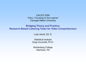 Bridging Theory and Practice: Research-Based Listening Tasks for Video Comprehension