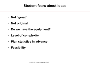 Student fears about ideas