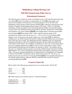 Morning Call Fall 2014 Pennsylvania Policy Survey Methodological Statement [5]