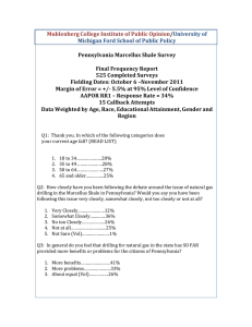 Muhlenberg College Institute of Public Opinion /  Pennsylvania Marcellus Shale Survey