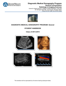 Diagnostic Medical Sonography Program General Concentration Radiologic &amp; Imaging Sciences