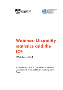 Webinar: Disability statistics and the ICF
