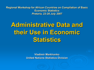 Administrative Data and their Use in Economic Statistics
