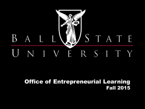 Office of Entrepreneurial Learning Fall 2015