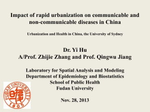 Impact of rapid urbanization on communicable and non-communicable diseases in China