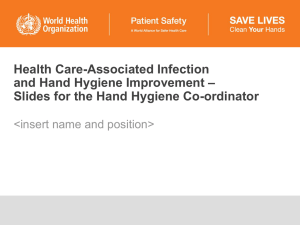 Health Care-Associated Infection – and Hand Hygiene Improvement