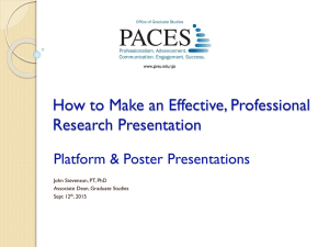 How to Make an Effective, Professional Research Presentation Platform &amp; Poster Presentations