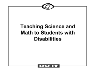 Teaching Science and Math to Students with Disabilities