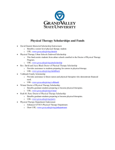Physical Therapy Scholarships and Funds