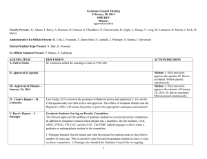 Graduate Council Meeting February 28, 2014 109D DEV Minutes