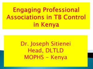 Dr. Joseph Sitienei Head, DLTLD MOPHS - Kenya