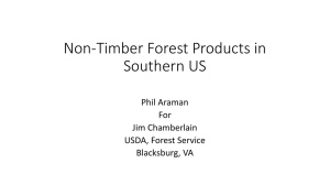 Non-Timber Forest Products in Southern US Phil Araman For