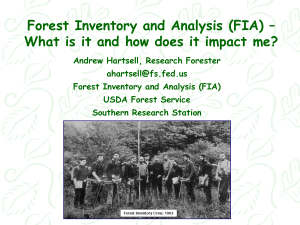 Forest Inventory and Analysis (FIA) –