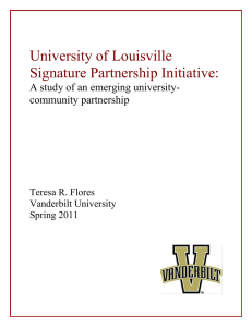 University of Louisville Signature Partnership Initiative: A study of an emerging university-