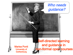 Who needs guidance? Self-directed learning and guidance in