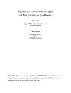 Experiments on Intertemporal Consumption with Habit Formation and Social Learning
