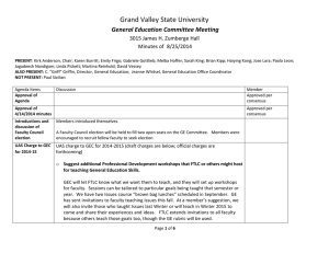 Grand Valley State University General Education Committee Meeting