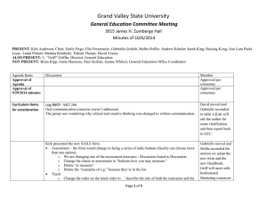 Grand Valley State University General Education Committee Meeting Minutes of 10/6/2014