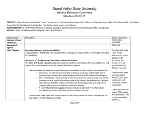 Grand Valley State University General Education Committee Minutes of 8-29-11