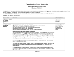 Grand Valley State University General Education Committee Minutes of 9-12-11