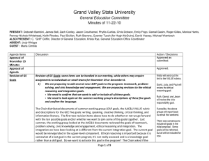 Grand Valley State University General Education Committee Minutes of 11-22-10