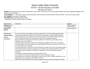 Grand Valley State University NOTES:  General Education Committee Minutes of 4/1/2013