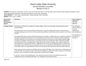 Grand Valley State University General Education Committee Minutes of 2-20-12