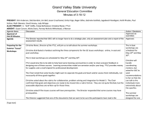 Grand Valley State University General Education Committee Minutes of 3-19-12